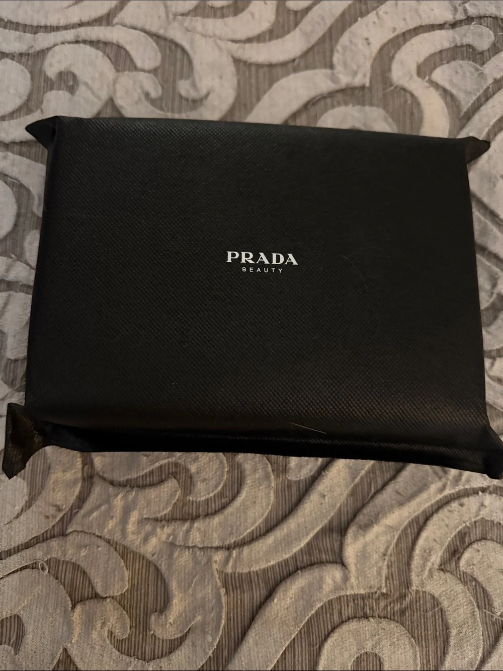 Prada Cosmetic Case in Black with Light Green Trim with 3 👄 $ mirror